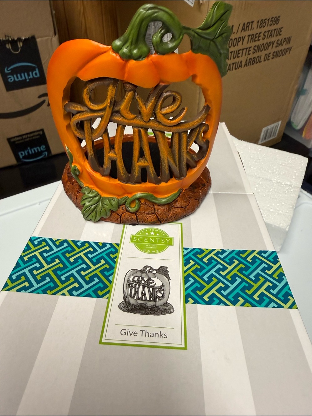 Scentsy Orange and Green 'Grateful Pumpkin' Wax Warmer